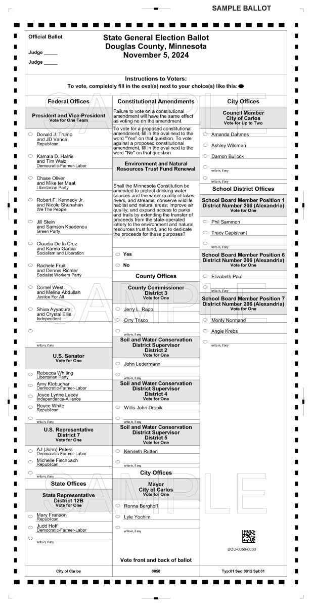 SAMPLE BALLOT Page 1